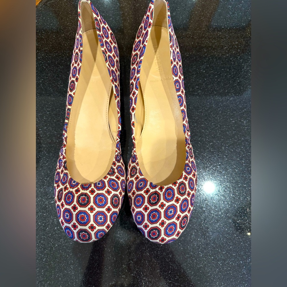 Jcrew Cece Printed Ballet Flats Size 10
